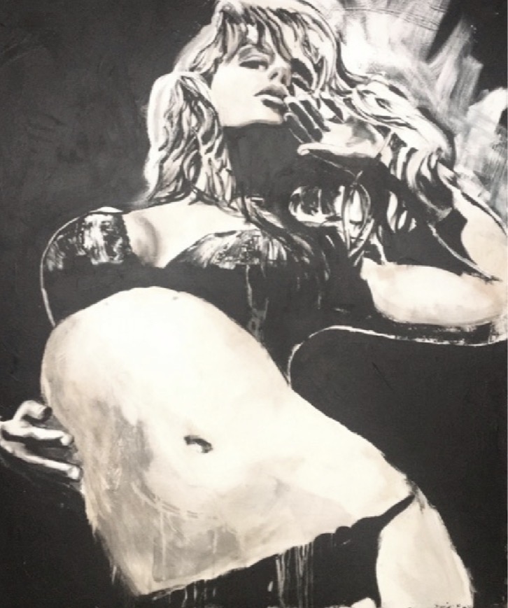 Rocker Girl, 2006–2013 — Daniel Maltzman, acrylic on canvas, 72 × 60 inches