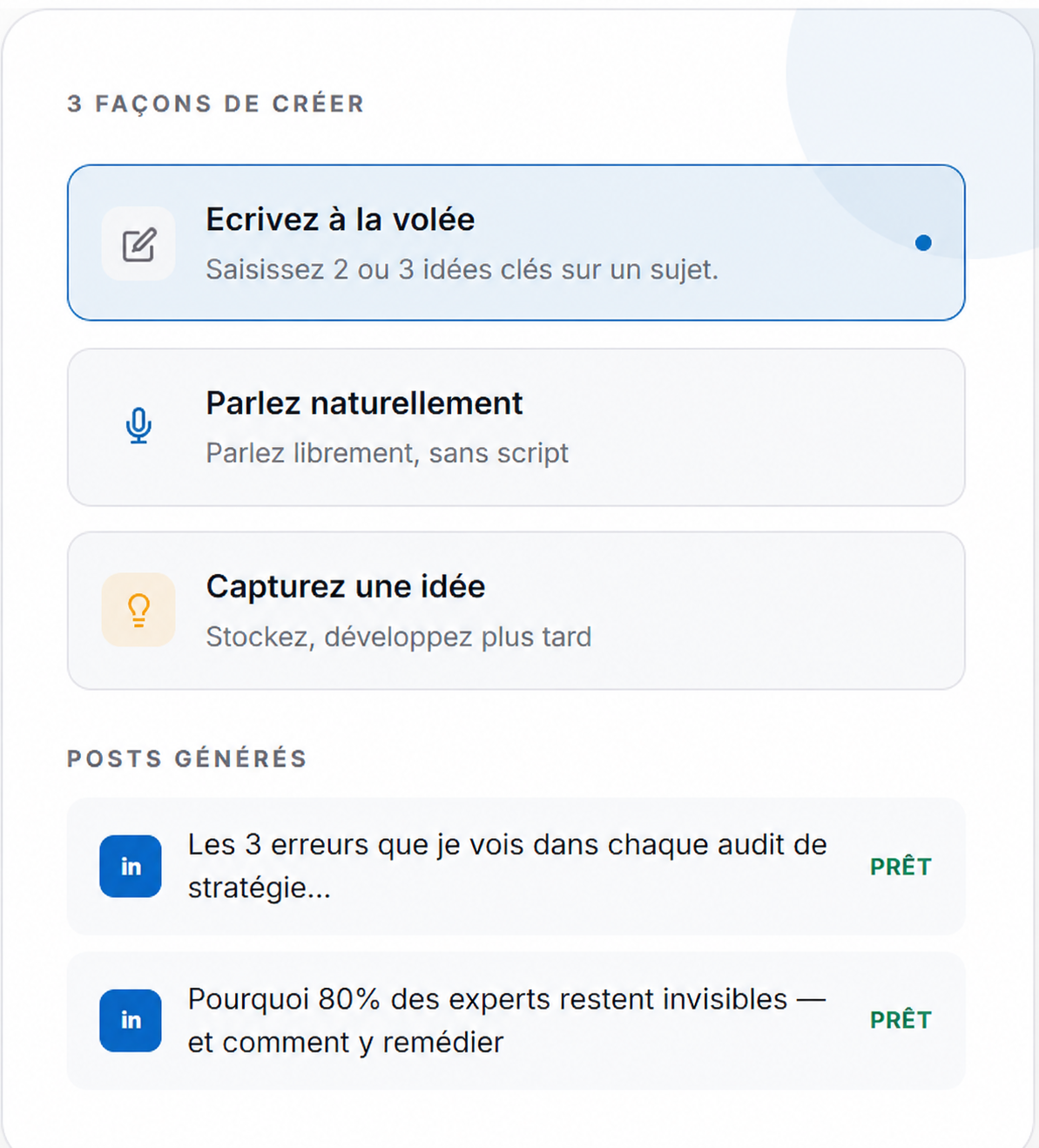 VoxPost — 3 façons de créer des posts