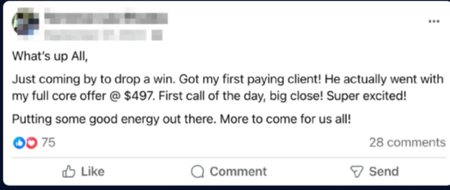 Customer testimonial