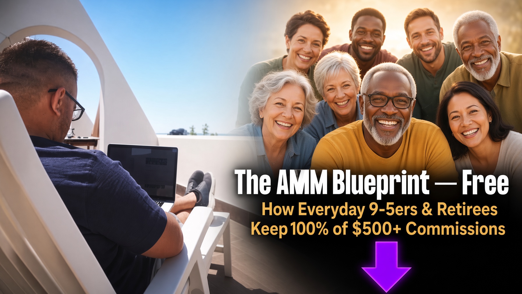 The AMM Blueprint — Free: how everyday 9-5ers and retirees keep 100% of $500+ affiliate commissions