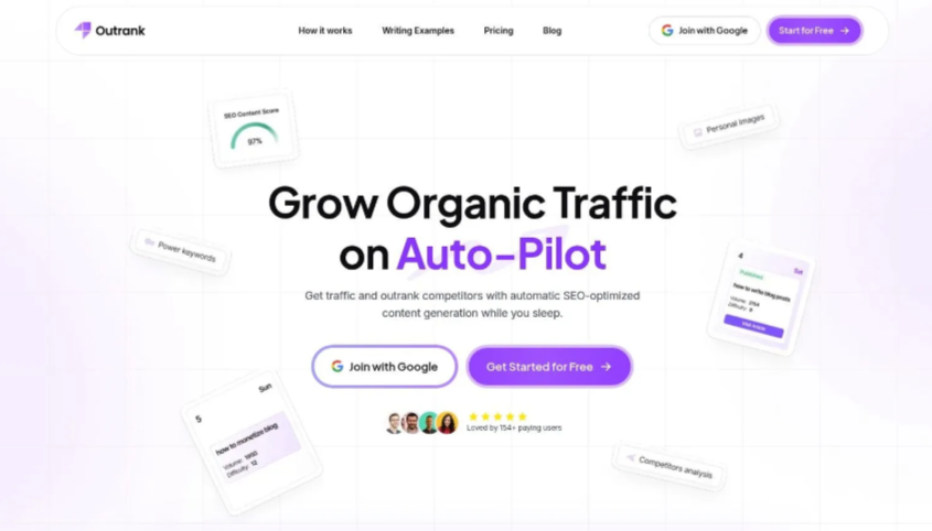 Outrank.so — SEO content platform with AI writing, backlink exchange, and content calendar