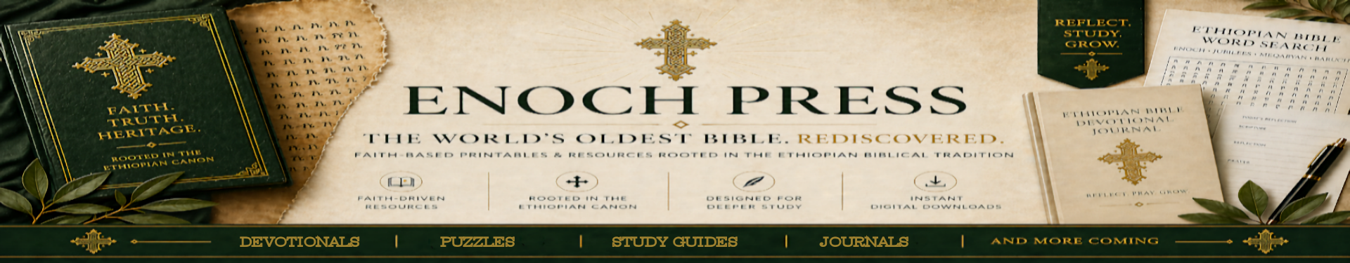 EnochPress — The World's Oldest Bible, Rediscovered. Ethiopian Bible devotionals, puzzles, and study guides.