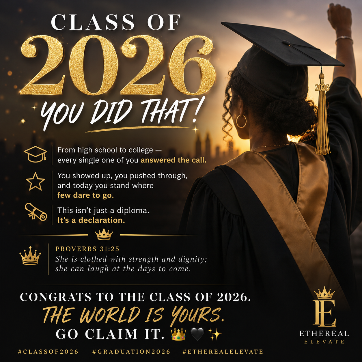 Class of 2026 Graduation — Proverbs 31:25