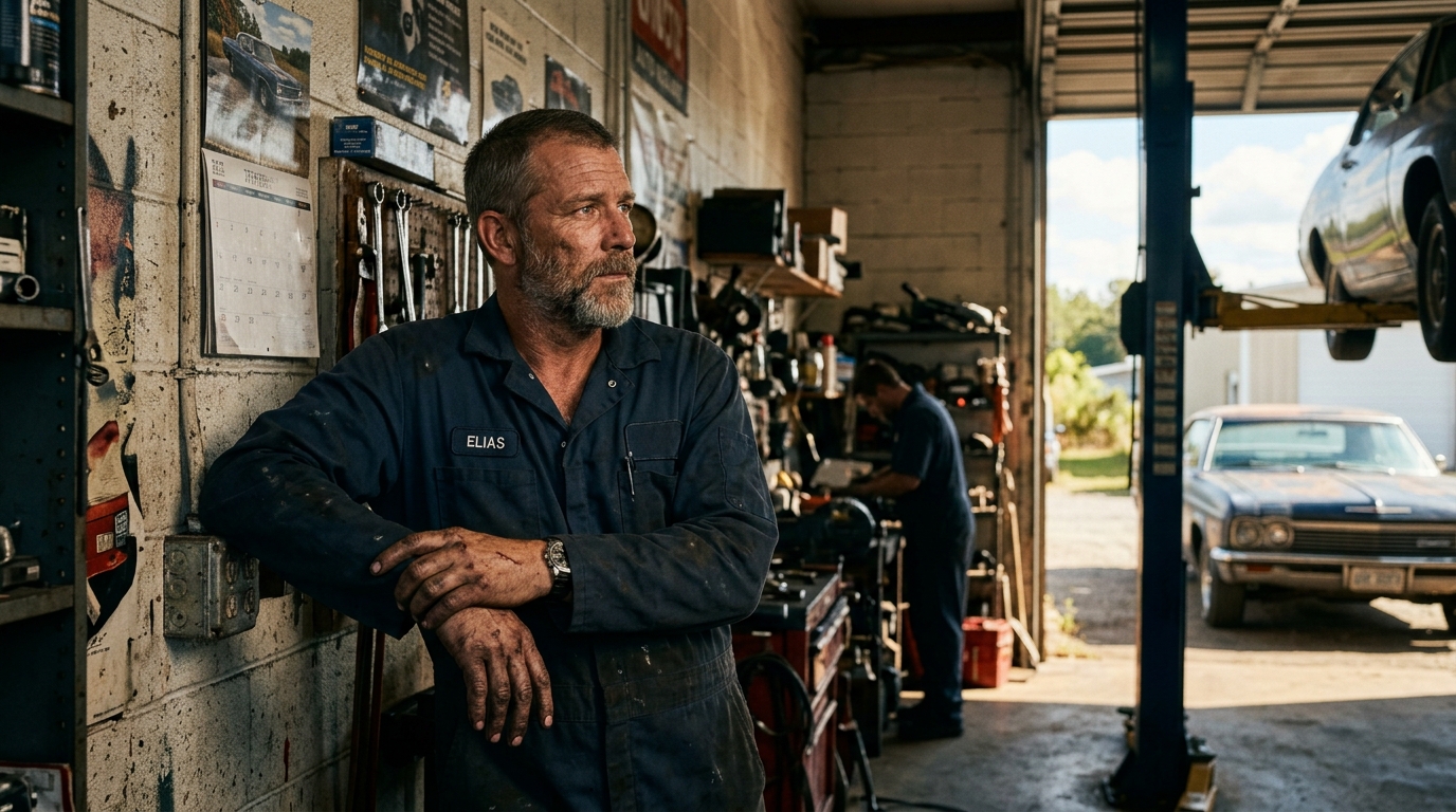 Experienced auto technician at work — diagnostic expertise built over decades