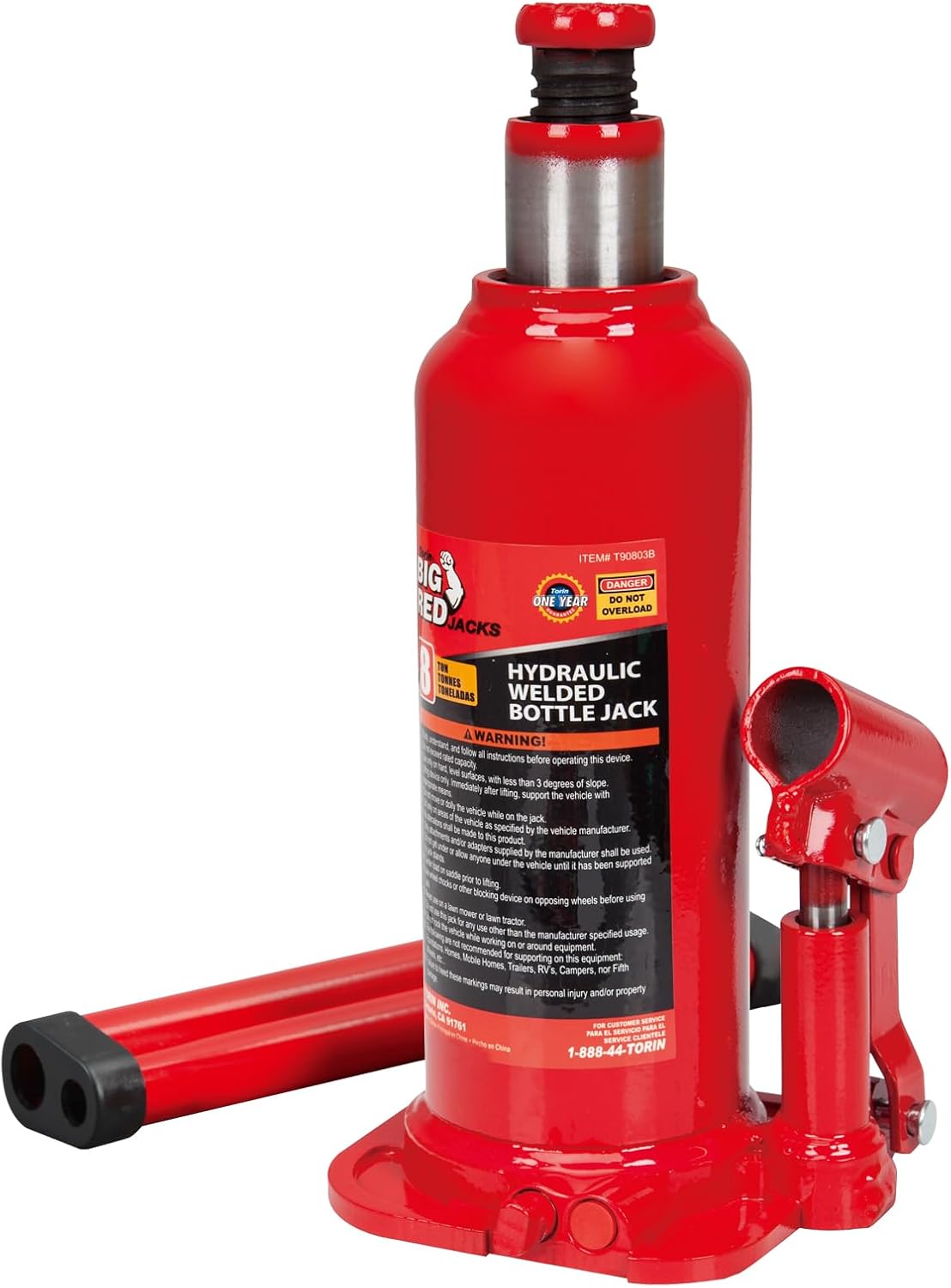 Torin Big Red T90803B 8-Ton Hydraulic Bottle Jack - vehicle lift for sale at AlwaysBestLifts