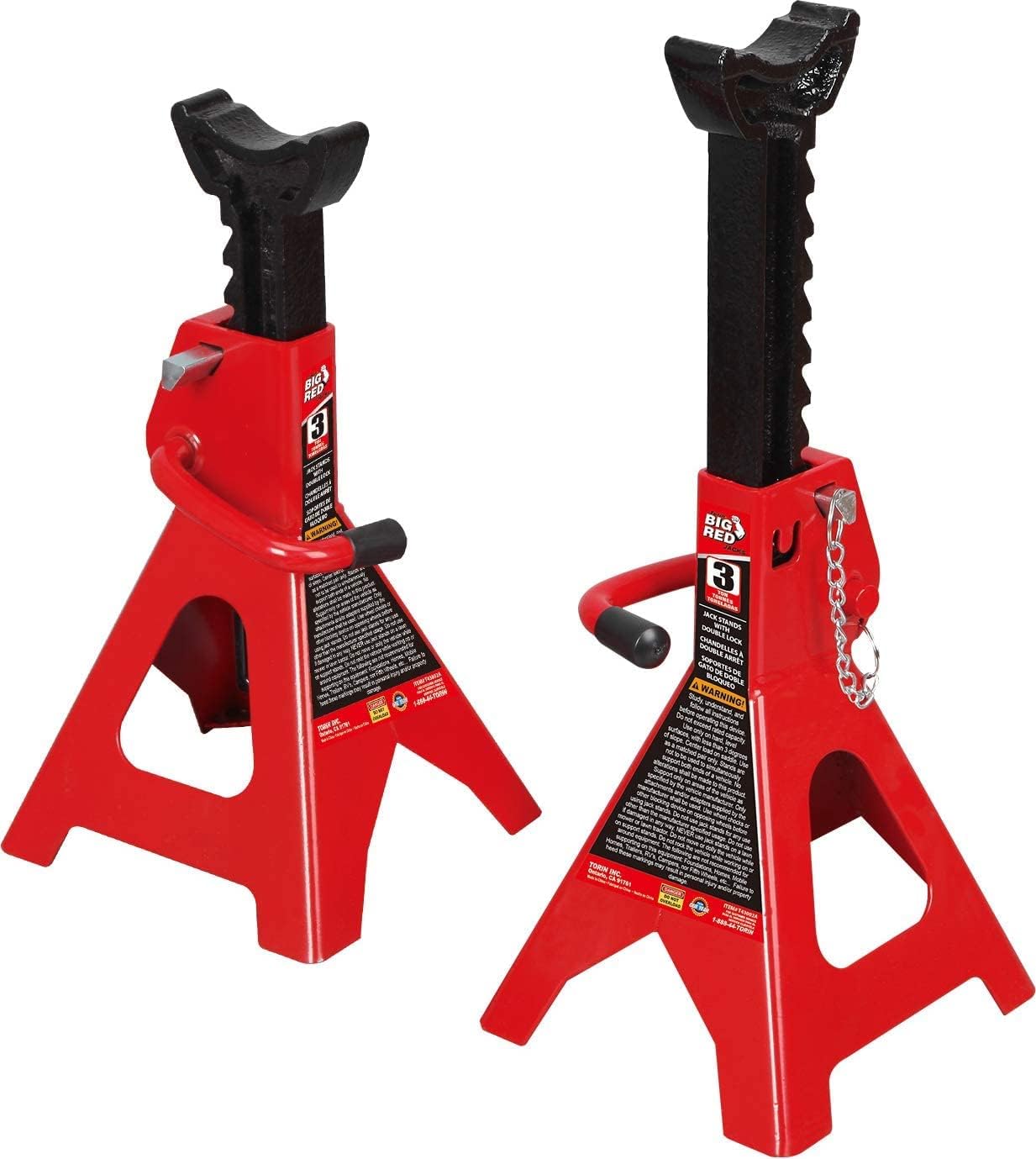 Torin Big Red TAM-6409T 3-Ton Jack Stands (Pair) - vehicle lift for sale at AlwaysBestLifts