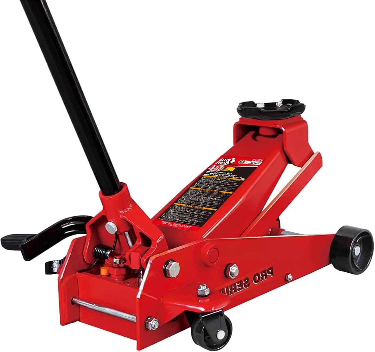 Torin Big Red BRT83012 3.5-Ton Steel Service Floor Jack - vehicle lift for sale at AlwaysBestLifts