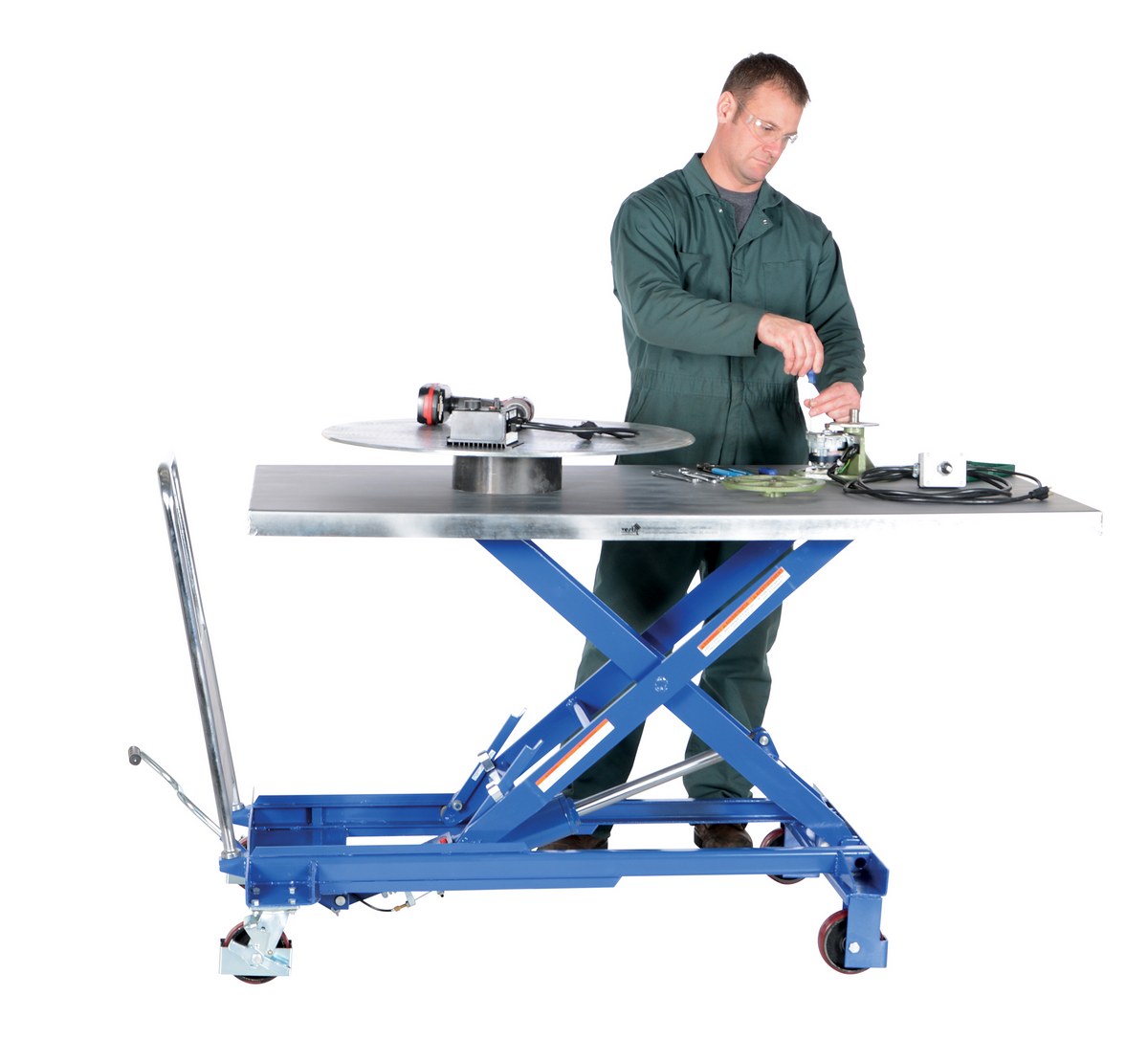 Vestil CART-1000-LD Manual Hydraulic Lift Table Cart view 4