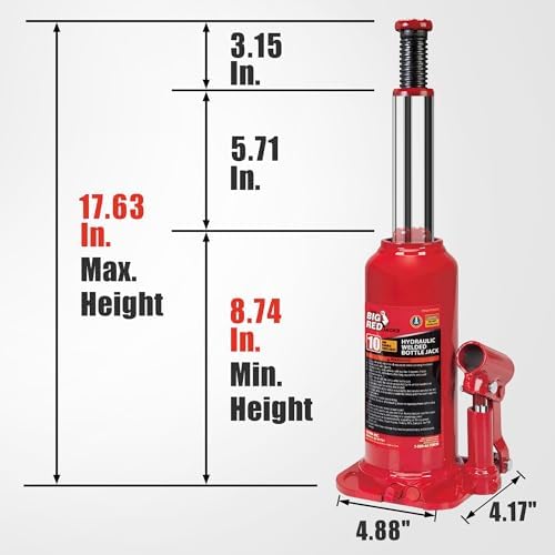 Torin Big Red T90803B 8-Ton Hydraulic Bottle Jack view 3