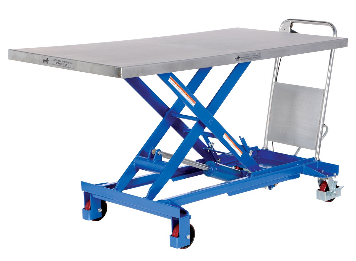 Vestil CART-1000-LD Manual Hydraulic Lift Table Cart view 2