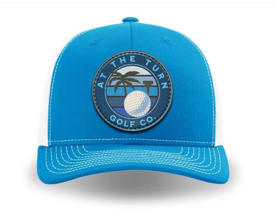 Blue Monster — Cyan/White Hat