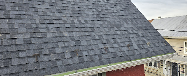 Completed roof with snow guards installed on downtown Victorian — snow retention system Lebanon PA