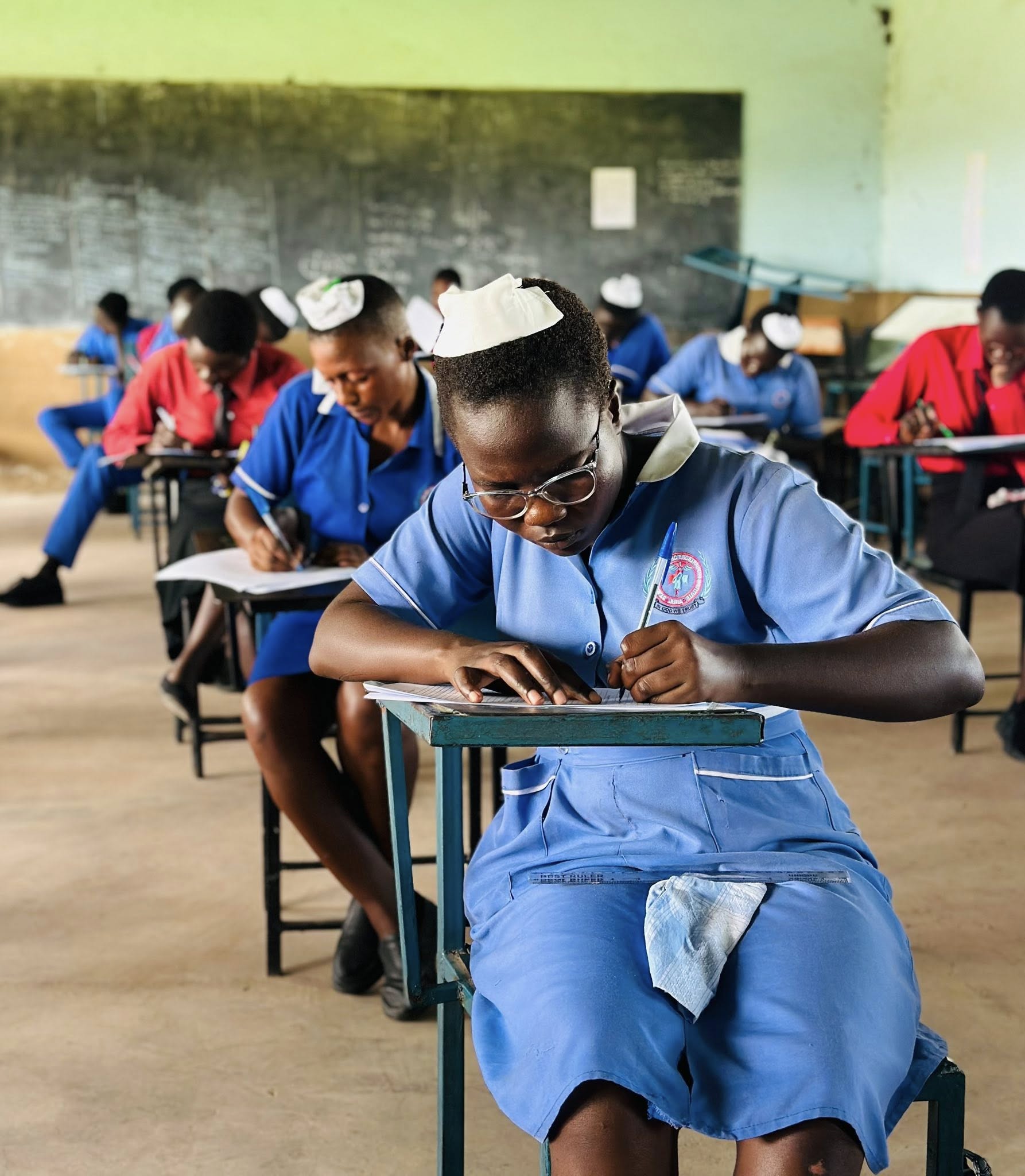 Senior faculty in academic regalia