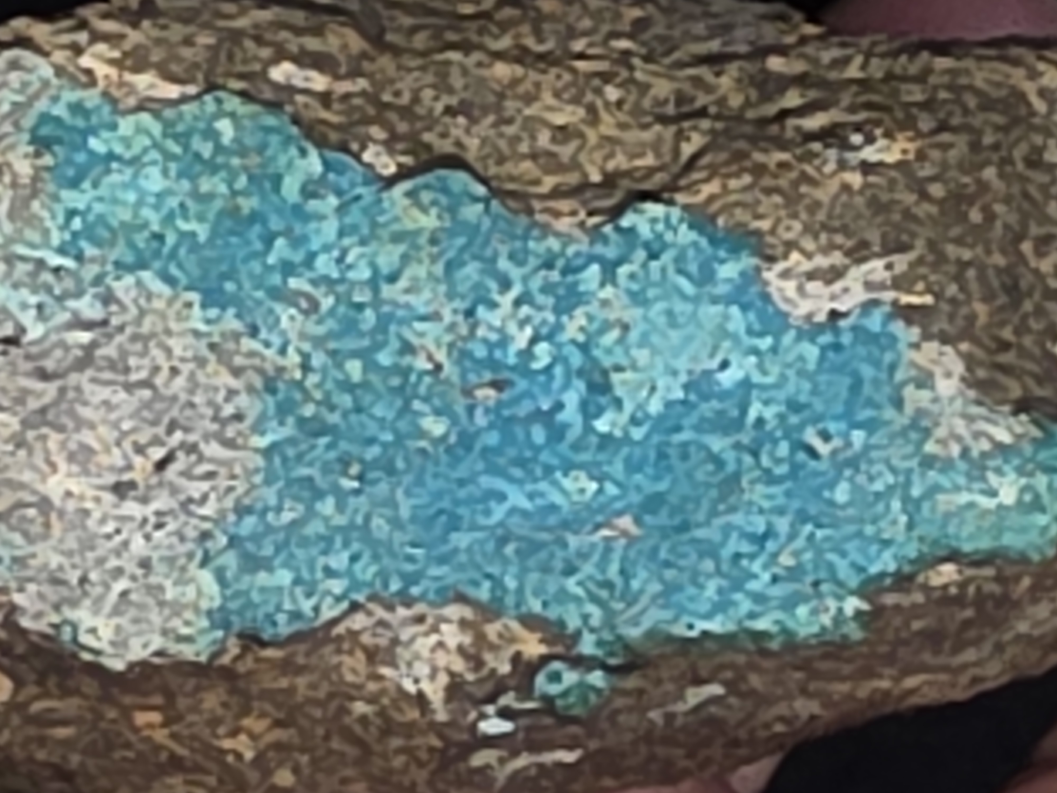Virginia Crystalline Turquoise Specimen 002 — Triclinic Rosette