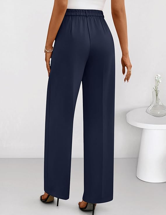 Women's Wide Leg Dress Pants - Navy