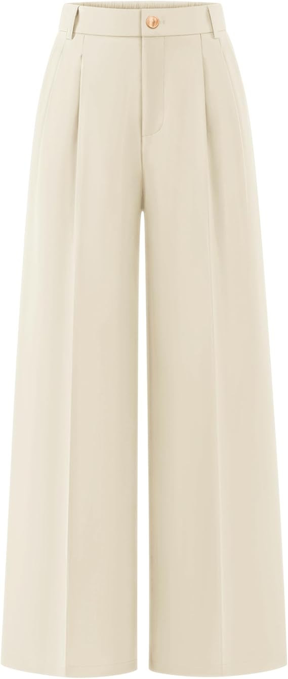 Women's Wide Leg Dress Pants - Apricot