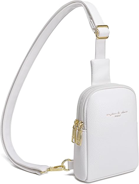 Lightweight Small Crossbody Sling Bag - White