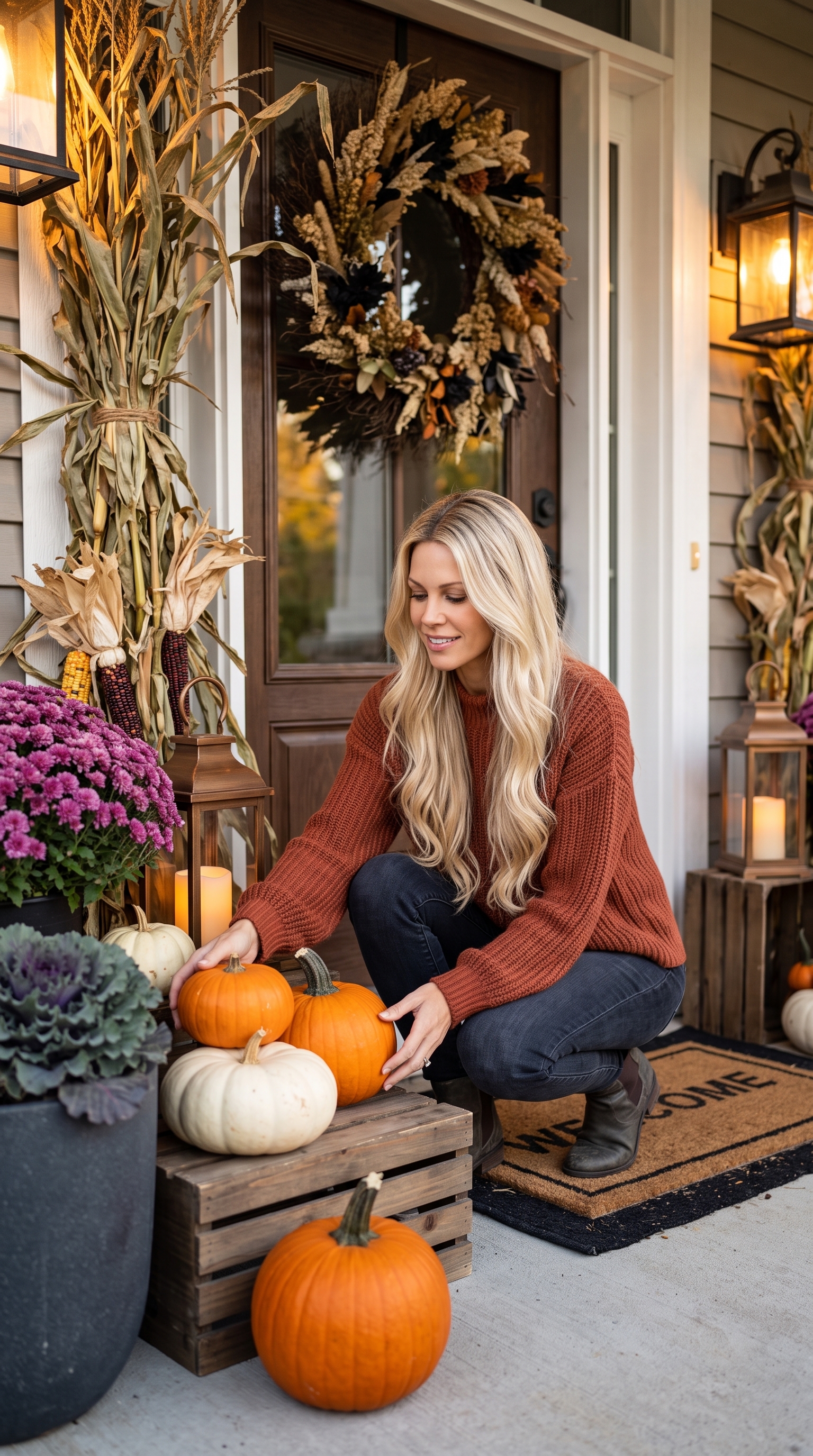 Fall Front Porch Styling: Halloween Curb Appeal That Doesn't Feel Like a Costume Shop | Jersey Girl Glam