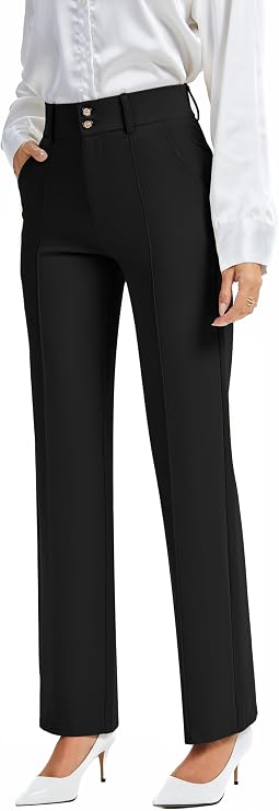 Straight Leg Pants (Black) — Black, tailored, no-nonsense. Sharp enough for a seminar, comfortable enough to sit through one.