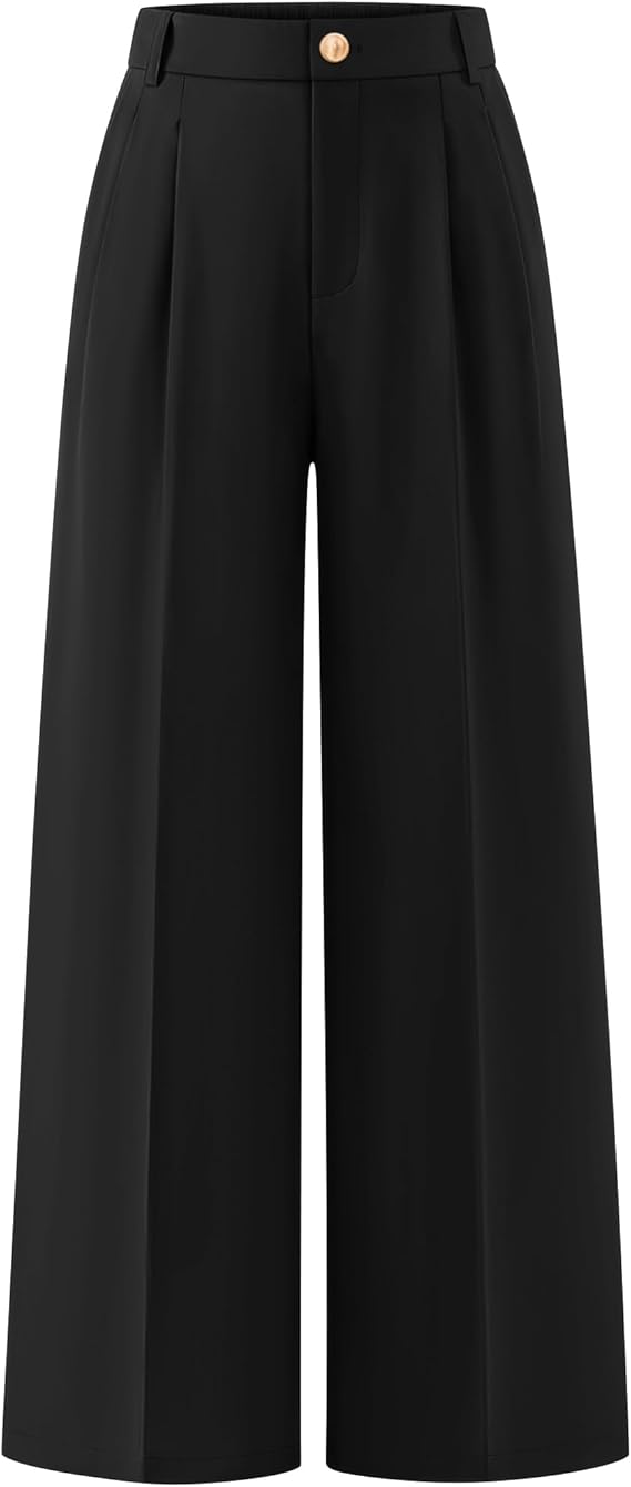 Women's Wide Leg Dress Pants - Black
