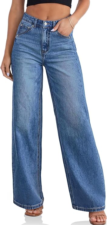 Cicy Bell Wide Leg Jeans (Light Blue) — High-waisted with a relaxed, wide-leg cut that balances the volume of the sweater instead of competing with it. Easy to move in, easy to sit through a two-hour lecture in, easy to forget you're wearing.