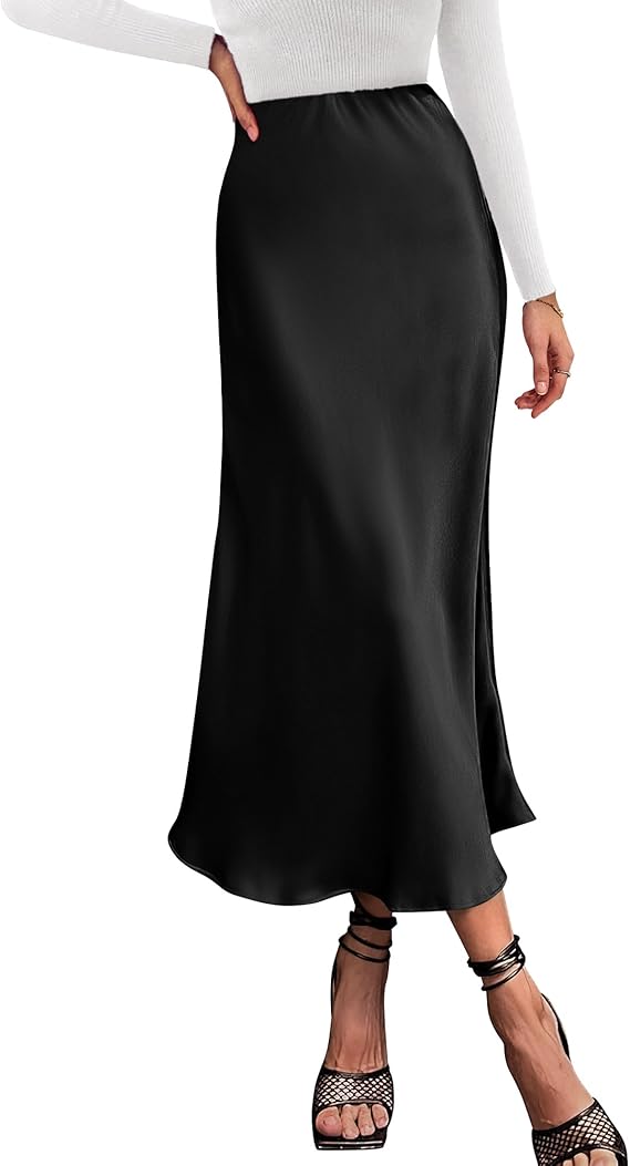 Long Skirts for Women - Black