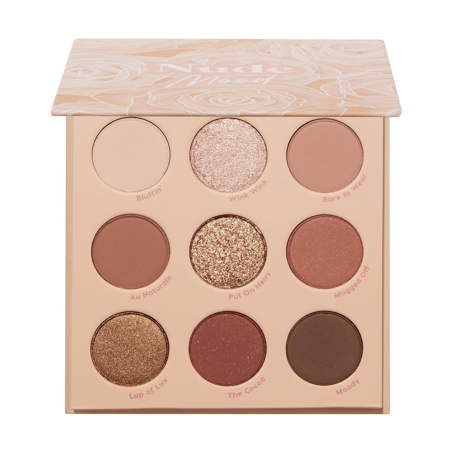 Nude Mood Eyeshadow Palette — Neutral nude eyeshadow palette for warm evening eye looks.