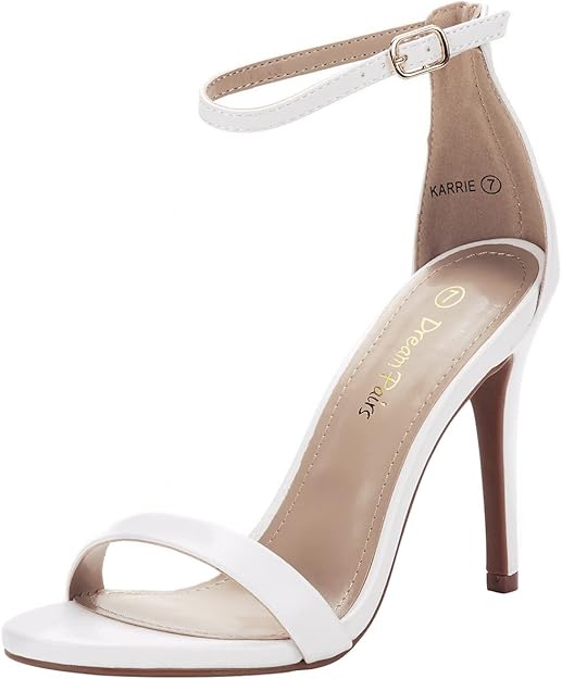 DREAM PAIRS White Ankle Strap Stiletto Sandals — White ankle strap stiletto sandals.