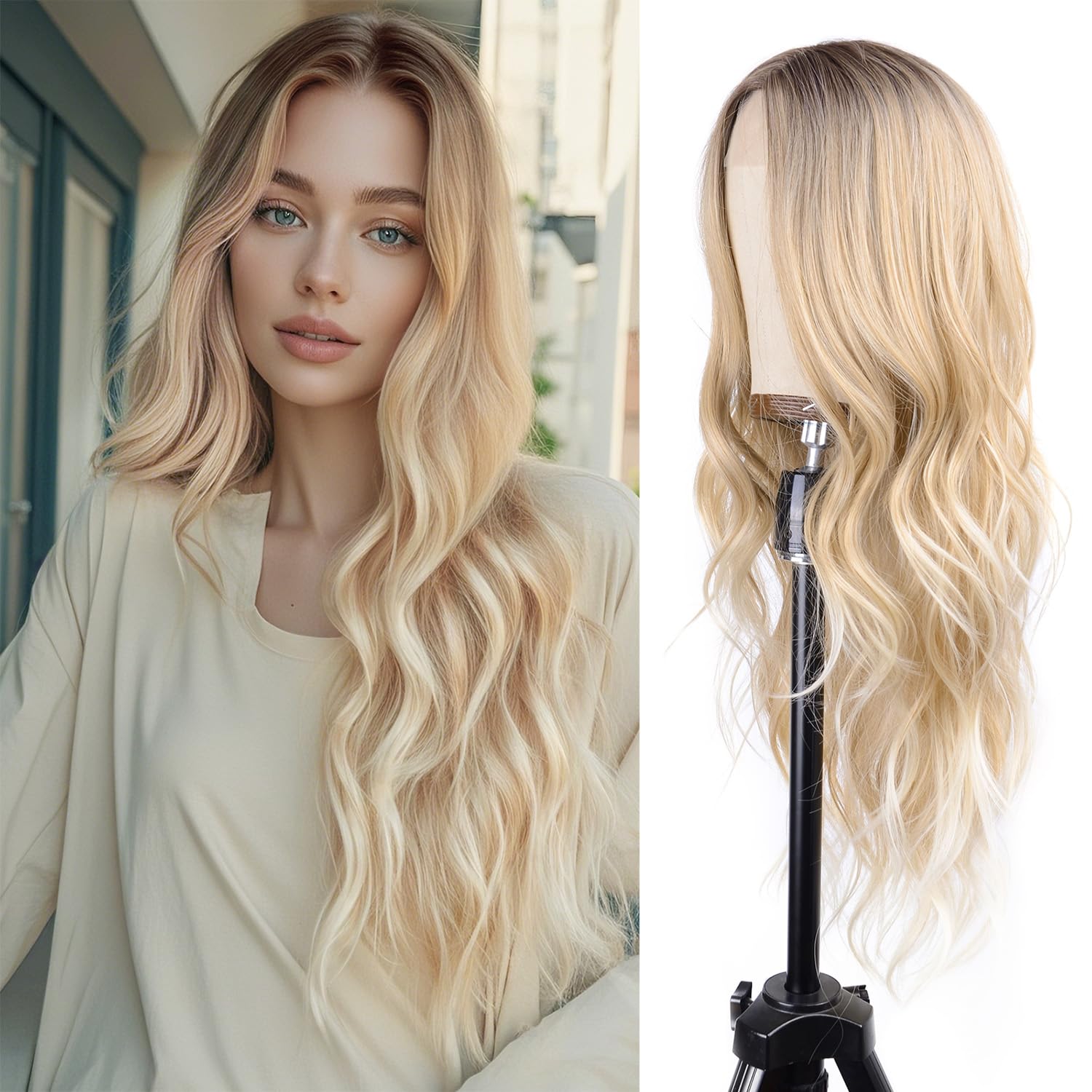 Balayage Beach Wave Wig — Gorgeous beachy waves you don't have to protect from saltwater. Style it once, look good all day.
