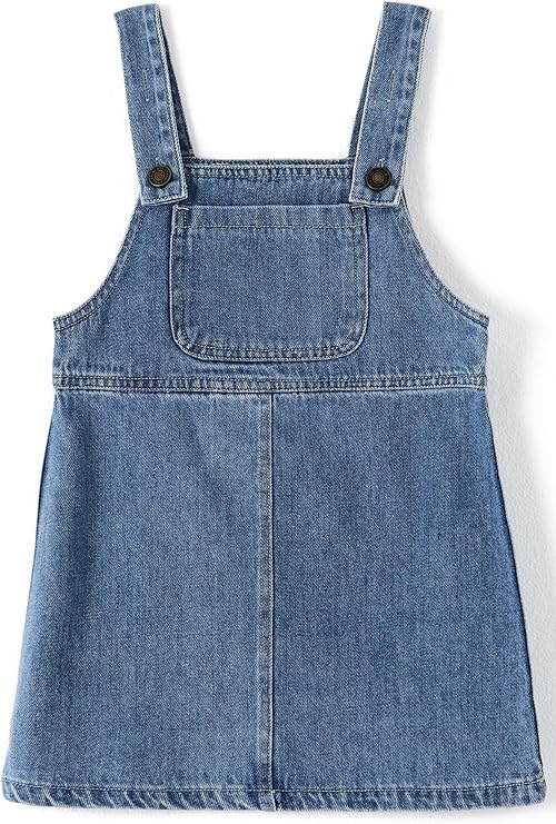 KIDSCOOL SPACE Kid's Denim Overall Dress — Kid's denim overall pinafore dress.