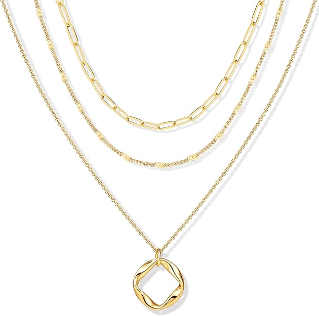 Minimalist 14K Gold Filled Choker Necklace Stack — Layered 14K gold-filled choker necklaces. The thirty-second finishing touch between dressed and accessorized.