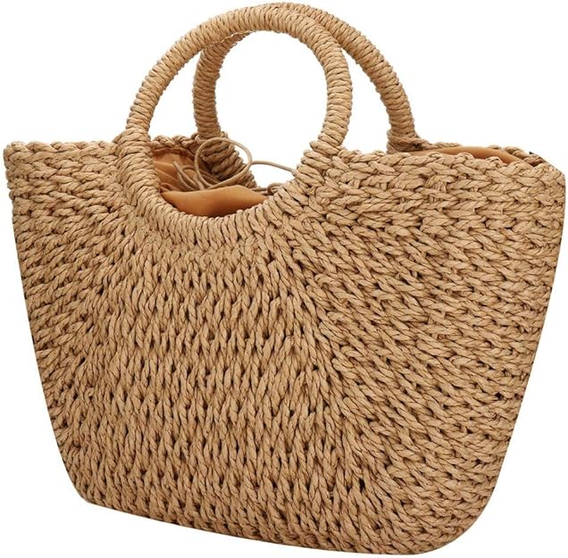 Structured Straw Tote Bag — Classic straw tote that carries everything you need and nothing you don't.