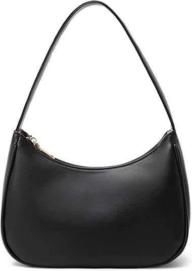 CYHTWSDJ Black Crescent Shoulder Bag — Black crescent crossbody shoulder bag.