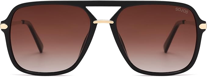 SOJOS Square Polarized Sunglasses — Square frames, polarized lenses. Brunch-hour sun has never looked this good.