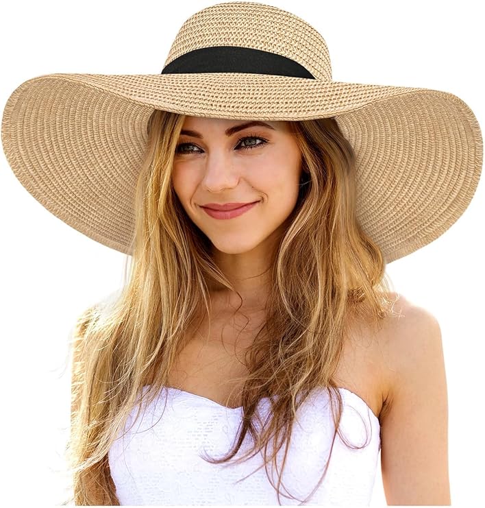 Wide Brim Foldable Straw Sun Hat