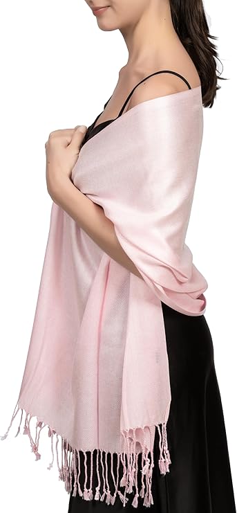 Beige Pashmina Shawl Wrap — Elegant wrap for outdoor ceremonies.