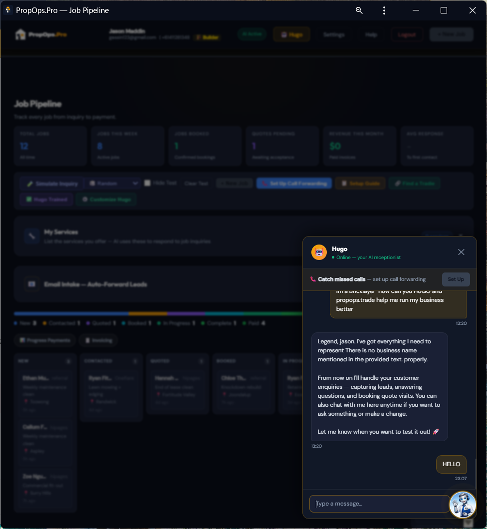 Dashboard overview