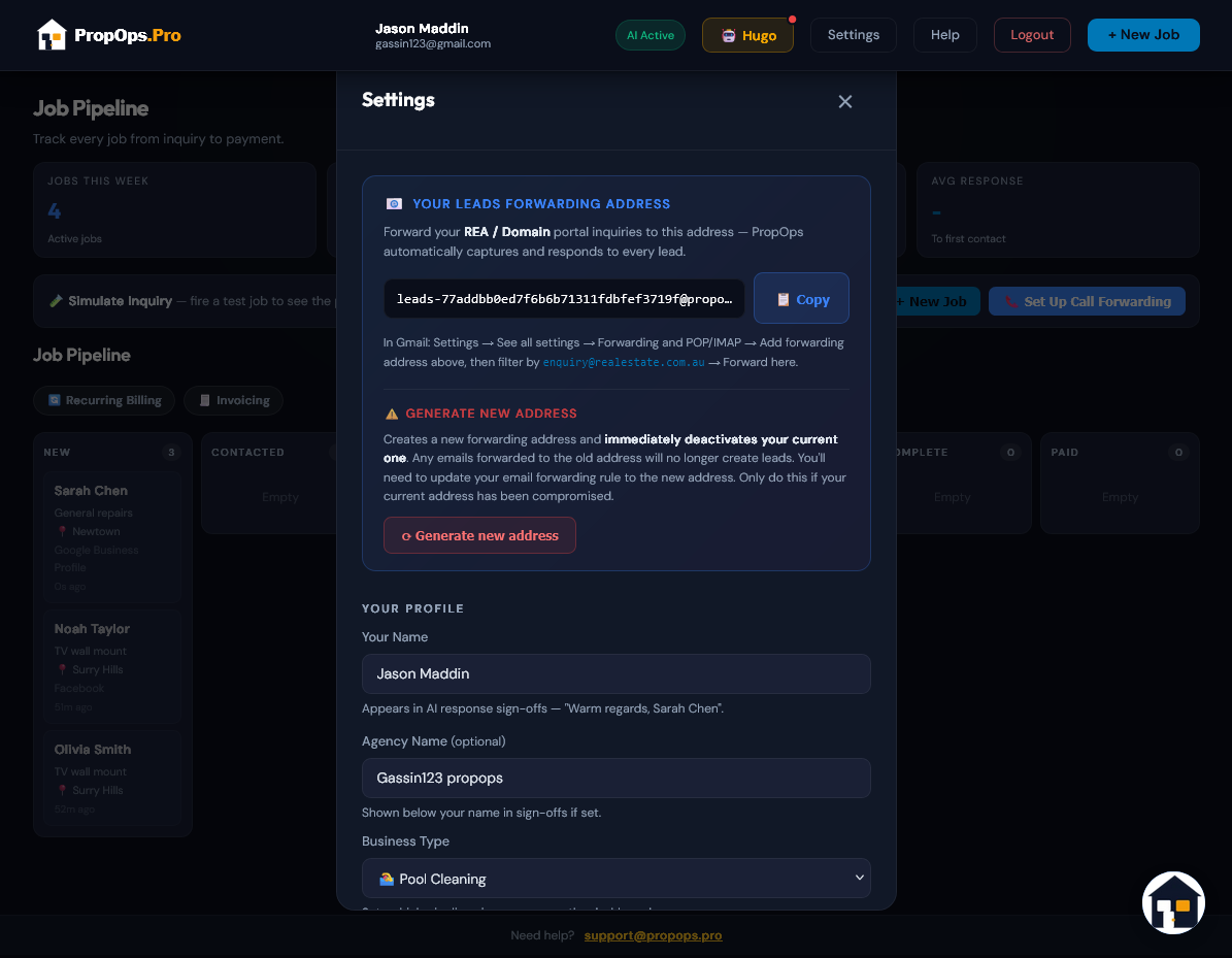 Call forwarding setup — full view with MMI code