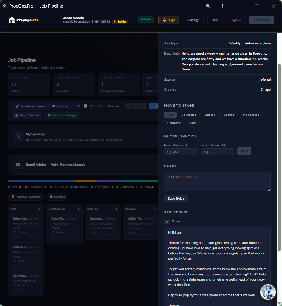 Dashboard view 2