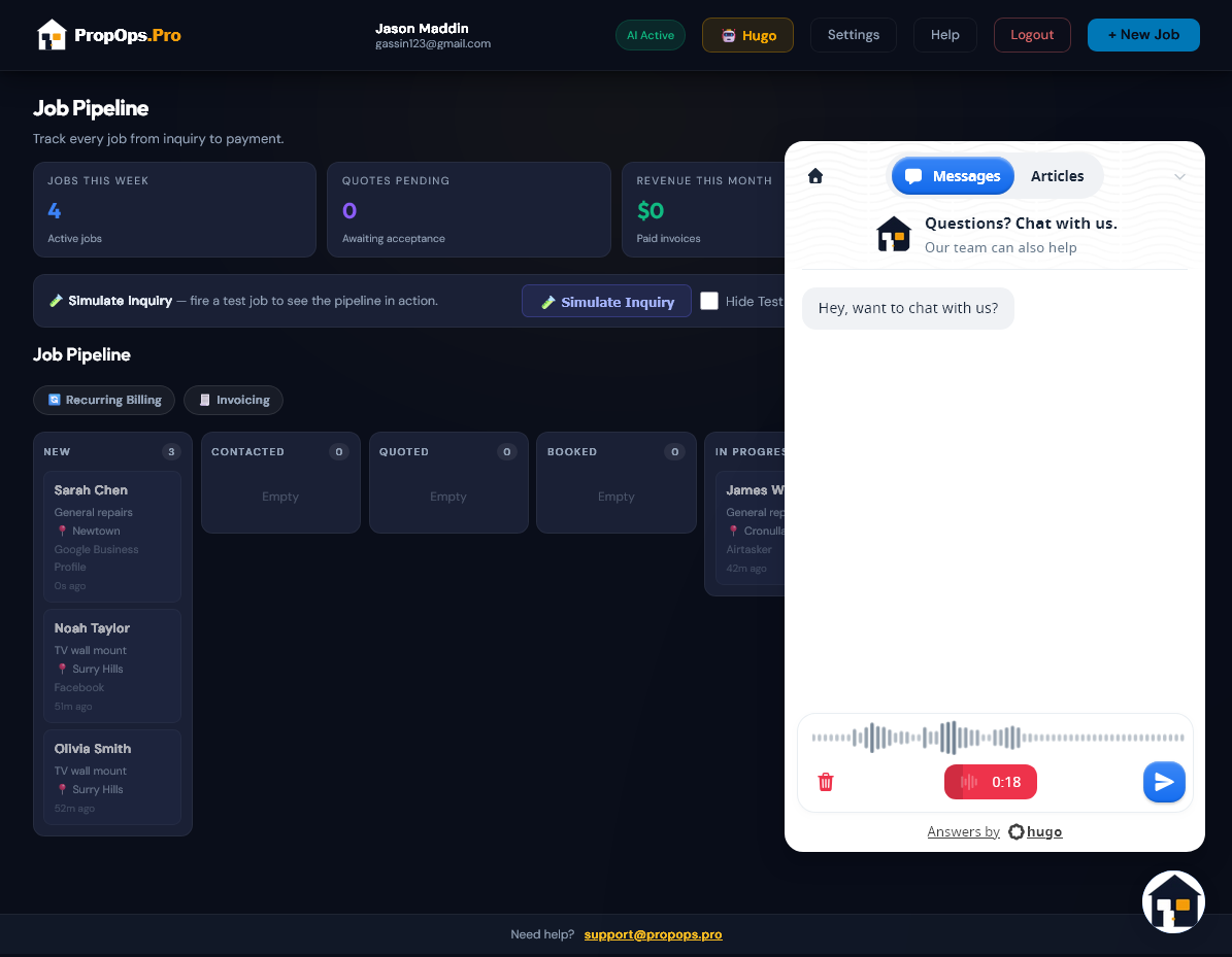 PropOps full dashboard view