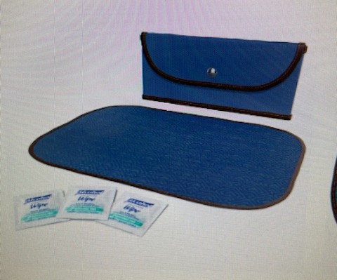 Complete BagShield kit with pouch, pad, and wipes