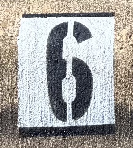 Professionally painted curb address number — CurbMark