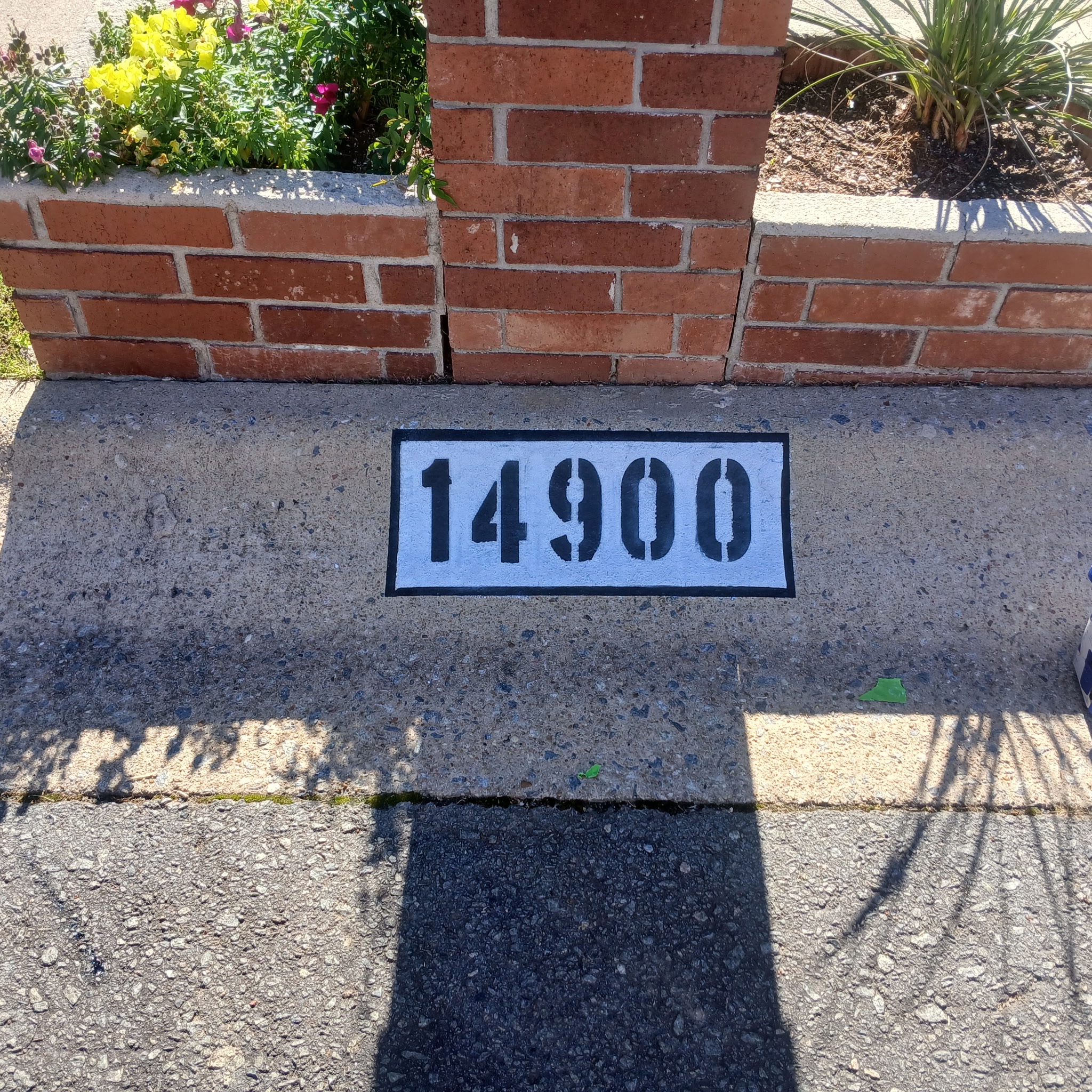 Bold Border curb number