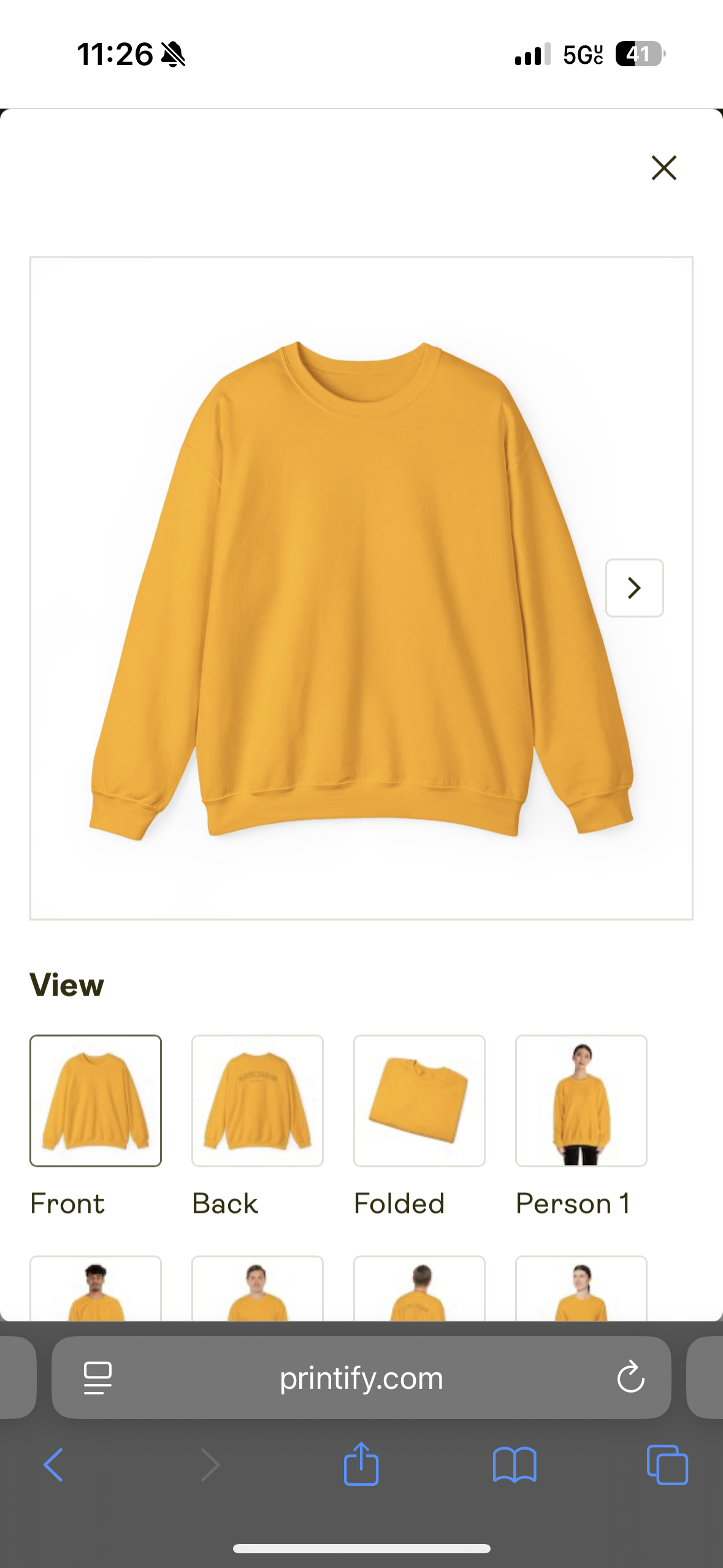 Solar Orange sweatshirt