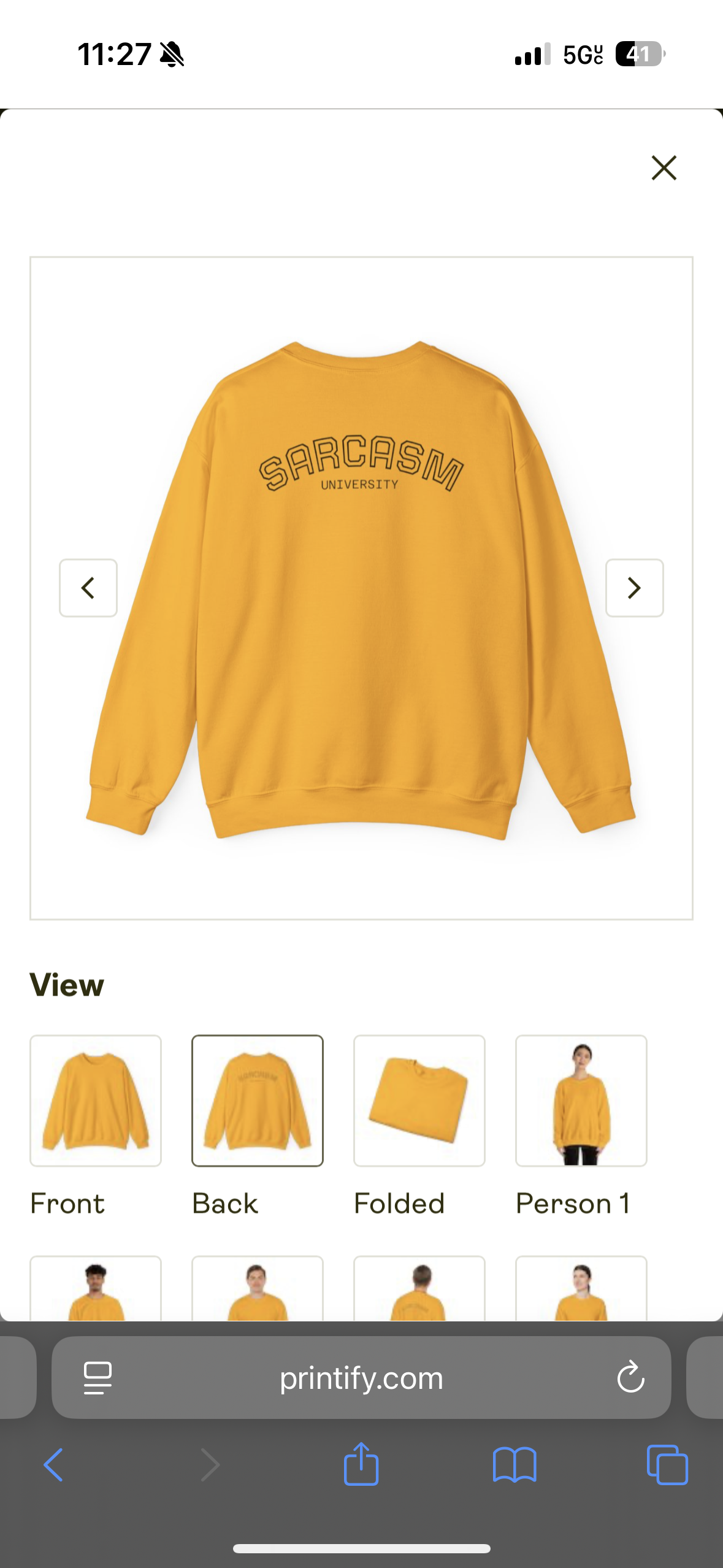 Solar Orange — Back