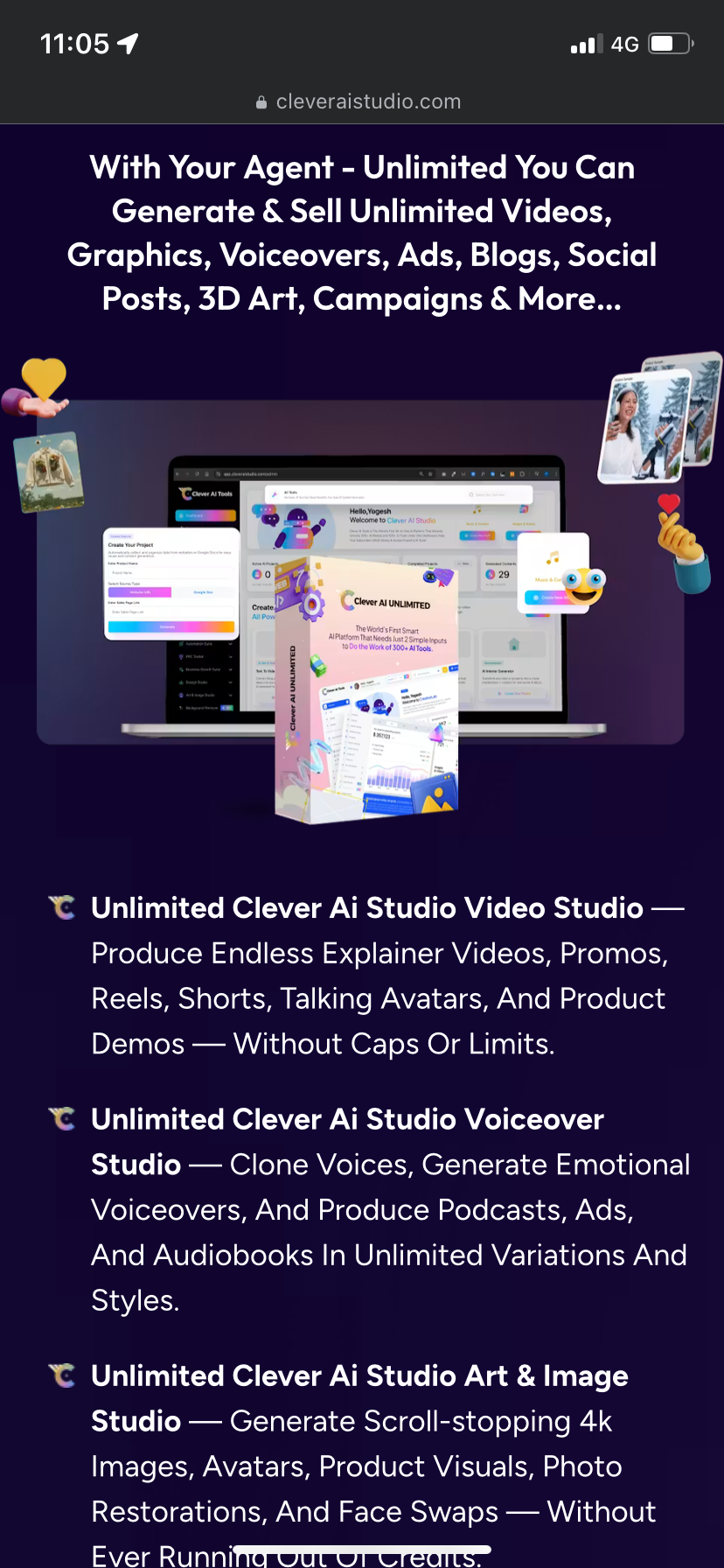 Clever AI Studio product page - screenshot 3