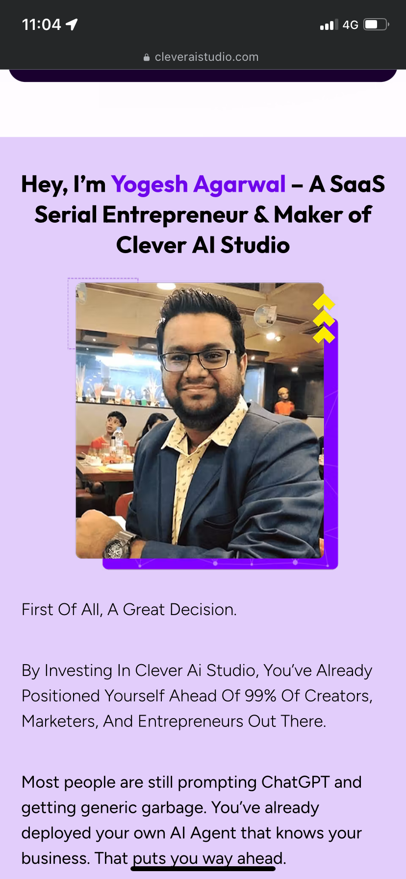 Clever AI Studio product page - screenshot 2