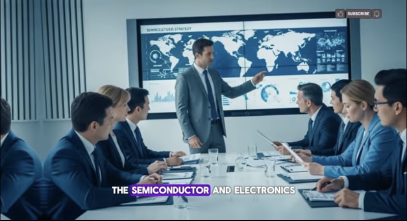 Semiconductor strategy boardroom — the chip-level command layer
