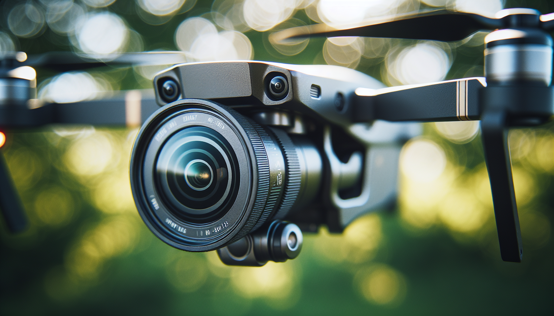 DJI Mini 5 Pro camera sensor and gimbal detail editorial photography
