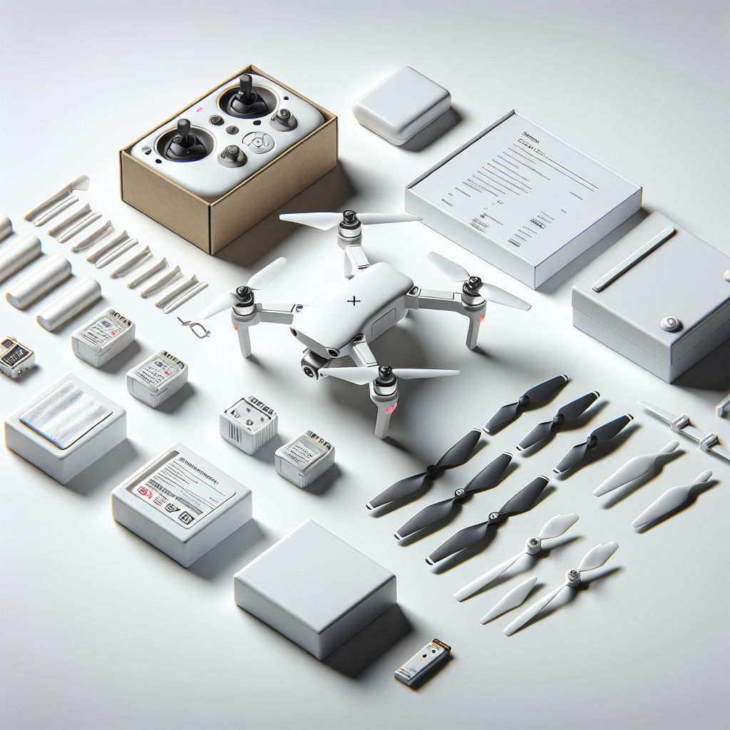 DJI Mini 5 Pro drone accessories packaging box batteries propellers unboxing retail